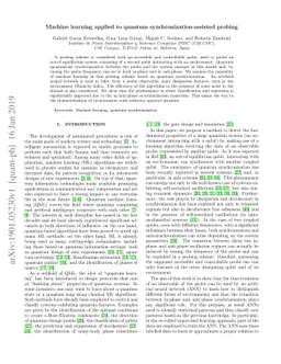 Machine learning applied to quantum synchronization-assisted probing