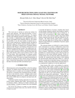 Seizure Detection using Least EEG Channels by Deep Convolutional Neural
  Network