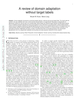 A review of domain adaptation without target labels
