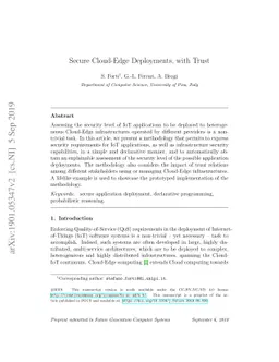 Secure Cloud-Edge Deployments, with Trust