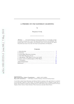 A Primer on PAC-Bayesian Learning