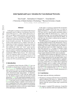 Joint Spatial and Layer Attention for Convolutional Networks