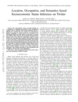 Location, Occupation, and Semantics based Socioeconomic Status Inference
  on Twitter