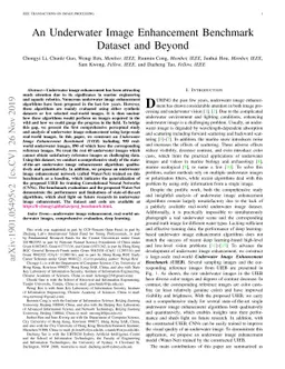 An Underwater Image Enhancement Benchmark Dataset and Beyond