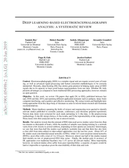 Deep learning-based electroencephalography analysis: a systematic review