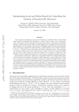 Interpolating Local and Global Search by Controlling the Variance of
  Standard Bit Mutation
