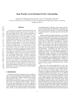 Deep Transfer Across Domains for Face Anti-spoofing