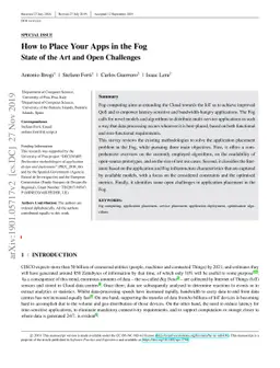 How to Place Your Apps in the Fog -- State of the Art and Open
  Challenges