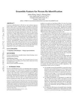 Ensemble Feature for Person Re-Identification