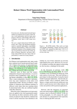 Robust Chinese Word Segmentation with Contextualized Word
  Representations