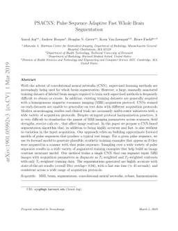 PSACNN: Pulse Sequence Adaptive Fast Whole Brain Segmentation