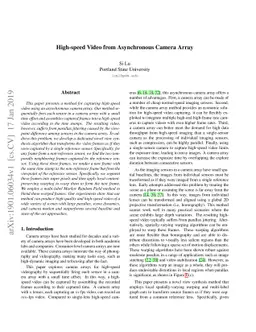 High-speed Video from Asynchronous Camera Array