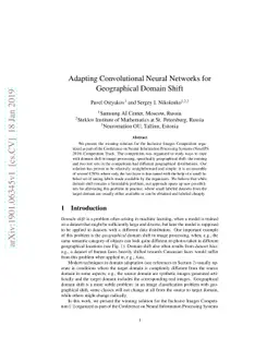 Adapting Convolutional Neural Networks for Geographical Domain Shift