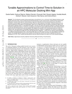 Tunable Approximations to Control Time-to-Solution in an HPC Molecular
  Docking Mini-App