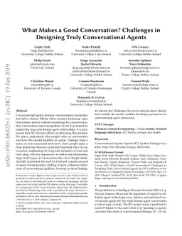 What Makes a Good Conversation? Challenges in Designing Truly
  Conversational Agents