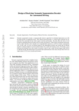 Design of Real-time Semantic Segmentation Decoder for Automated Driving