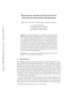 Hierarchical Attentional Hybrid Neural Networks for Document
  Classification