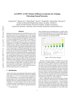 AccUDNN: A GPU Memory Efficient Accelerator for Training Ultra-deep
  Neural Networks