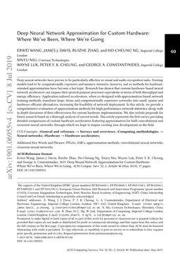 Deep Neural Network Approximation for Custom Hardware: Where We've Been,
  Where We're Going