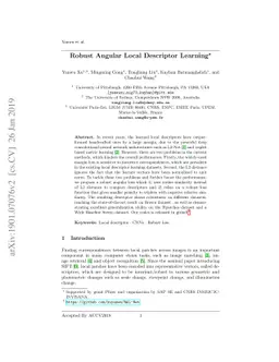 Robust Angular Local Descriptor Learning