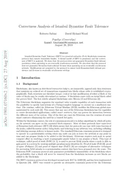 Correctness Analysis of IBFT