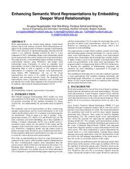 Enhancing Semantic Word Representations by Embedding Deeper Word
  Relationships