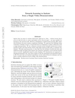 Towards Learning to Imitate from a Single Video Demonstration