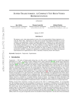 Super-Trajectories: A Compact Yet Rich Video Representation