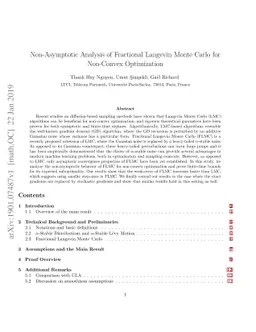 Non-Asymptotic Analysis of Fractional Langevin Monte Carlo for
  Non-Convex Optimization