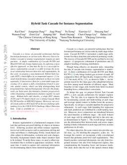 Hybrid Task Cascade for Instance Segmentation