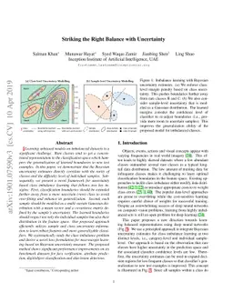 Striking the Right Balance with Uncertainty