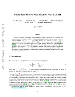 Finite-Sum Smooth Optimization with SARAH