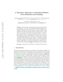 A Top-down Approach to Articulated Human Pose Estimation and Tracking