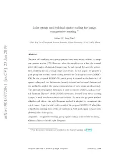 Joint group and residual sparse coding for image compressive sensing