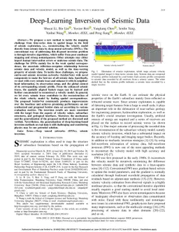 Deep-Learning Inversion of Seismic Data