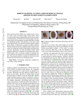 Robust Learning at Noisy Labeled Medical Images: Applied to Skin Lesion
  Classification