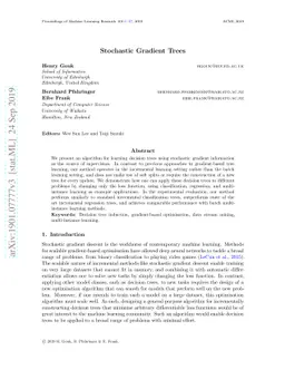 Stochastic Gradient Trees