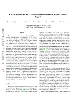 Can Adversarial Networks Hallucinate Occluded People With a Plausible
  Aspect?