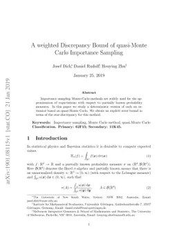 A weighted Discrepancy Bound of quasi-Monte Carlo Importance Sampling