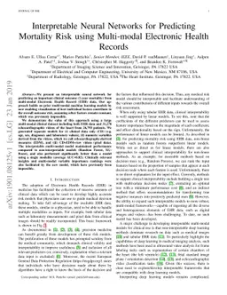 A Large-scale Multimodal Study for Predicting Mortality Risk Using Minimal and Low Parameter Models and Separable Risk Assessment