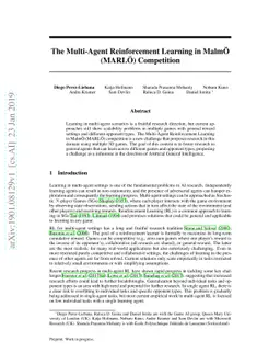 The Multi-Agent Reinforcement Learning in MalmÖ (MARLÖ) Competition