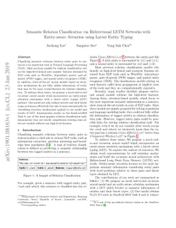 Semantic Relation Classification via Bidirectional LSTM Networks with
  Entity-aware Attention using Latent Entity Typing