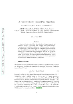 A Fully Stochastic Primal-Dual Algorithm