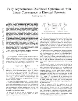Fully Asynchronous Distributed Optimization with Linear Convergence in
  Directed Networks