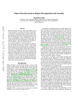 Object Detection based on Region Decomposition and Assembly
