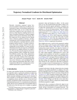 Trajectory Normalized Gradients for Distributed Optimization