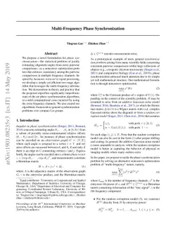 Multi-Frequency Phase Synchronization