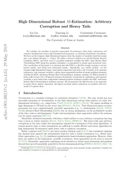 High Dimensional Robust $M$-Estimation: Arbitrary Corruption and Heavy
  Tails