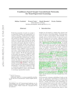 Confidence-based Graph Convolutional Networks for Semi-Supervised
  Learning