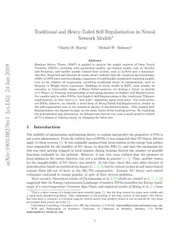 Traditional and Heavy-Tailed Self Regularization in Neural Network
  Models